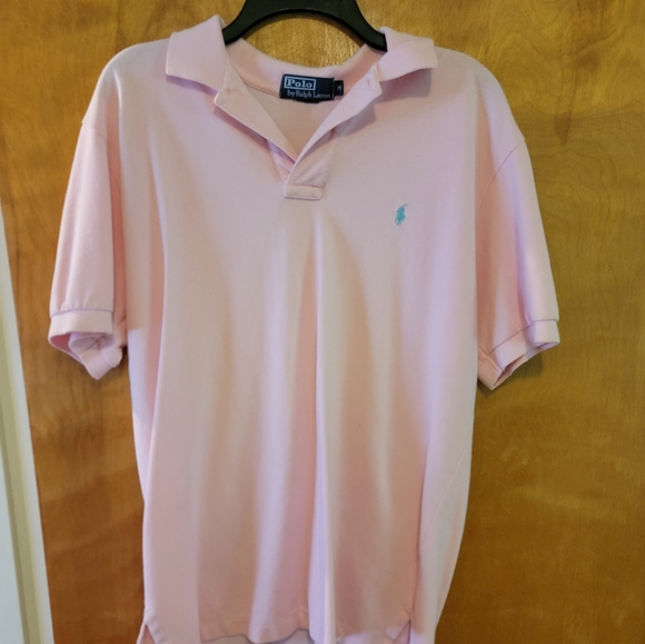Mens Pink Ralph Lauren Polo Shirt - Picture 1 of 3